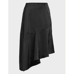 Scoop Women's Asymmetrical Satin Midi Skirt